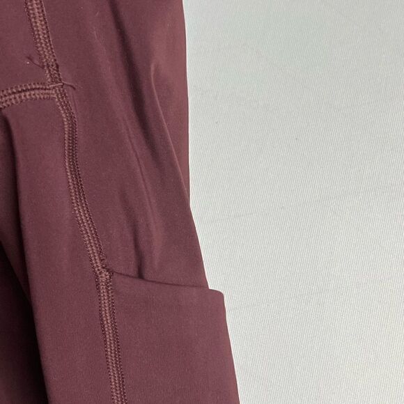Athleta | Maroon Legging / Yoga Pants wide waistband - Picture 3 of 6
